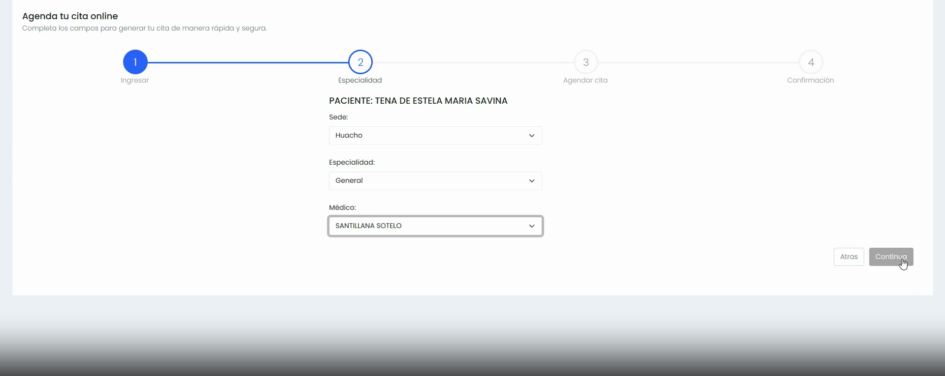 Agendamiento Online Saonamedic